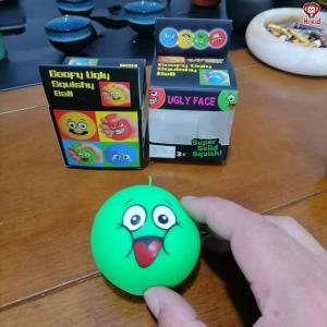 [SG Seller]Funny Ugly Face Squeeze Ball Cartoon Emoji Elastic Squishy Toy Anxiety Relief Hand Exercise Fidget Toy