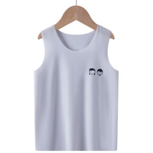 Baby Sweat Icy Small And Medium Sized Children Boys And Girls Solid Color Ice Silk Undershirt