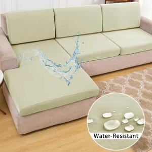 High Stretch Water Resistant Milk Silk Sofa Cushions Cover Easy to Install and Remove for Living Room and Studies
