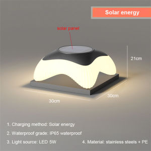 Outdoor Waterproof Solar Pillar Lights LED Wall Lamp Solar Energy Super Bright Door Home Decor Villa Modern Gate Garden Lighting