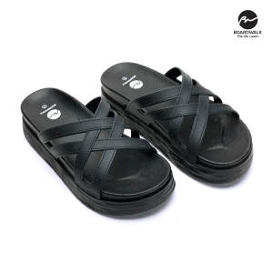 Boardwalk Cloggy Ladies Basic Style Sandals with X Straps Design and 1.75" heels