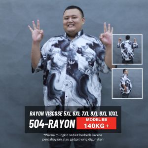 Kemeja Jumbo Pria Lengan Pendek Premium Motif Hem Big Size Cowok Oversized 5XL 6XL 7XL 8XL 9XL 10XL
