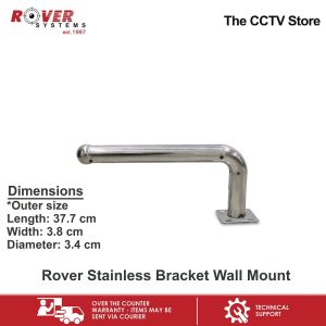 Rover Systems 37.7 x 3.8 x 3.4 cm L-type Wall Mount Stainless CCTV Bracket