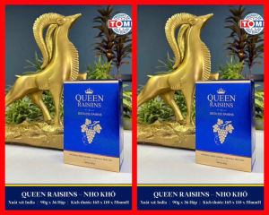 2 hộp Nho Khô Queen Raisins hộp 90g nhập khẩu INDIA tết an khang 2027