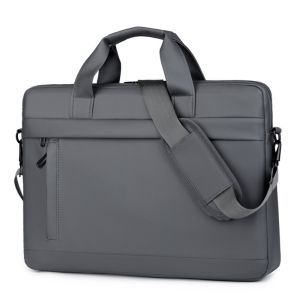 XHLXH with Handle Men Business Laptop Bag Briefcase Shoulder Strap Portable Laptop Bags Simple Solid Color Laptop Shoulder Bag Office Use