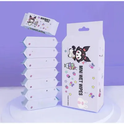 8in1 Set 8sheet/pack 64 sheet Baby Wipes Mini Multipurpose wipe Easy to carry Outdoor Travel Size