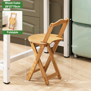 AF HOME Folding Chair Portable Bar Chair Stool Bamboo Foldable 70/85/97CM Height Outdoor Folding Chair High Chair