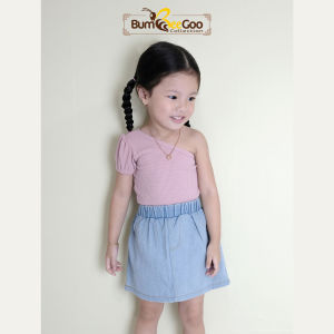 BumBeeGoo - Mollie Top One Shoulder Crop Top / Atasan Anak Perempuan Korean Fashion Satu Bahu