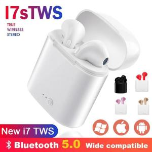 BassPal Real Stock i7s TWS Blue tooth Earphone 5.0 Wireless Earbuds Stereo With Charging Box For OPPO for i-Phone Huawei  for Xiaomi Samsung Android mobile phones