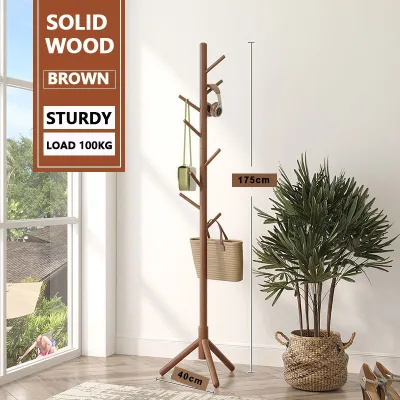 Bag Rack Stand Coat Rack Solid Wood