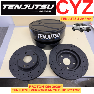 (1 PAIR) Tenjutsu Japan Proton X50 2020Y Front / Rear Sport Disc Rotor Slotted Drille From Japan