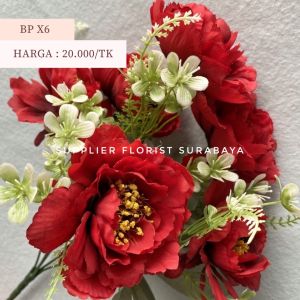 [BP X6] BUNGA PALSU BOBO PEONY 1 TANGKAI BERCABANG 6 DALAM ADA PUTIK KUNING ARTIFICIAL FLOWER BUNGA HIAS HAND BOUQUET BUNGA TANGAN PENGANTIN HIASAN RANUNCULUS PEONY MEKAR BUNGA RUMBAI