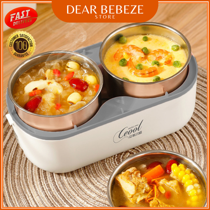 Bebeze Electric Lunch Box Food Warmer Heater with Insulation Portable