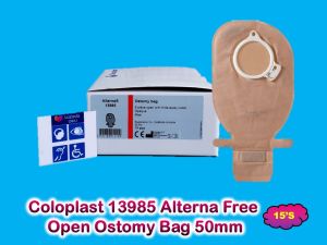 Coloplast 13985 Alterna Free Open Ostomy Bag 50mm 15s (Opaque 2 Piece Box of 15s)