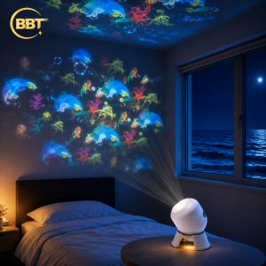 Đèn Chiếu Đại Dương Mini Cho Bé Đèn Ngủ Chiếu Trần Hình Cá Heo Sinh Vật Biển Đèn Decor Phòng Ngủ