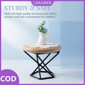 CANAMEK✨ Mini Vòng Bàn Cà Phê Cho 112 Dollhouse Phòng Khách Hiện Đại Trang Trí Nội Thất Với Bình Mô Hình Đồ Trang Trí