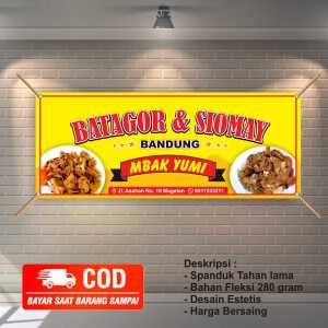 Ambil Promonya >> spanduk banner jualan batagor siomay ukuran 3x1