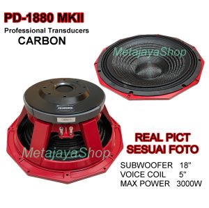Component Precision Devices PD-1880 MKII Daun Carbon Komponen Subwwoofer 18