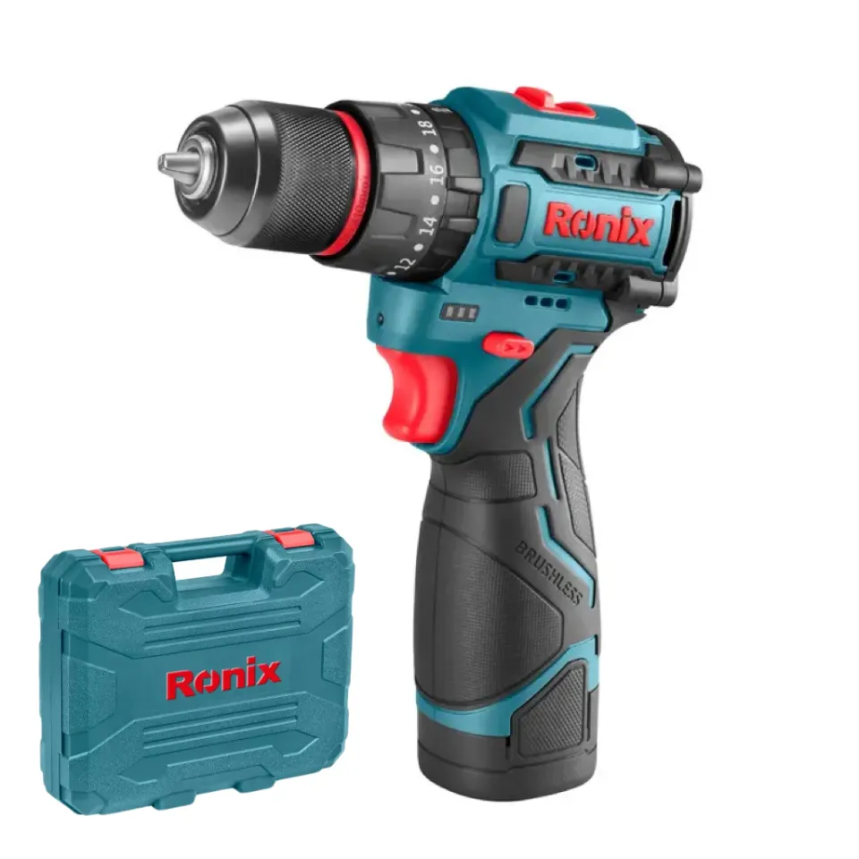Ronix 8661 16V Brushless Cordless Drill 3-in-1, Torque,  Batteries, Lightweight Ergonomic, High Impact Rate, Metal Gearbox, 20+3  Clutch