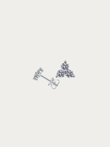MINIMALIST LAB S925 Sterling Silver Celeste 0.6-Carat Trinity Moissanite Stud Earrings