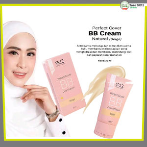 SR12 BB Cream Natural Beige Perfect cover Foundation Mencerahkan Menyamarkn flek hitam bekas jerawat