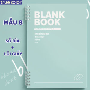 Sổ Còng 120 Trang Blank Book  A5/B5 - Sổ Bìa Nhựa Chống Bám Bẩn Giấy 80 GSM Không Lem Viết Bài Viết Nhật Kí Ghi Nhớ