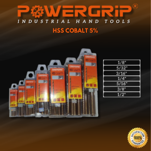POWERGRIP HSS COBALT 5% DRILL BIT HD / MASONRY 1PC