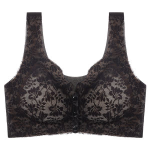 M&C Body-Shaping Ice Silk Ladies Bra Middle-Aged Elderly Mother Front Buckle Underwear Thin Style