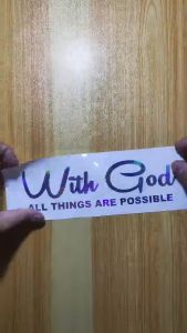 "Before God  anything is possible" – Religious Theme Car and Motorcycle Vinyl Stickers  Waterproof Car Stickers