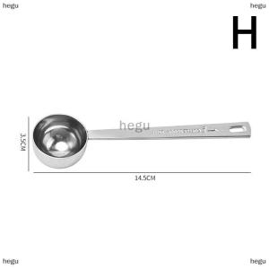[COD] hegu Stainless Steel Measuring Spoon Metal Round Head Long Handle Measuring Scoop Dry And Liquid Use Kitchen Baking Tools