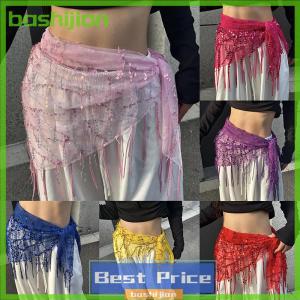 bashijian Versatile Belly Dance Waist Chain Tassel Triangular Scarf Waist Belt Jazz Dance Accessories Indian Dance Holiday Fart Curtain