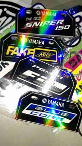 Blue Core Gravis Mio i125s Fi Fuel Injection Mini Plate Keychain ( Hologram Effects)