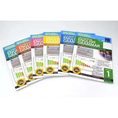 6 Books Learning English Grammar 1-6 English Childrens Learning Manual Home School Supplies Education in Singapore Books