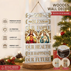 Custom 2D Wooden Ornament Christmas Wooden Hanging Wall Decor My Home Gift
