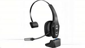 Trucker Bluetooth Headset with Charging Base Wireless Hands-Free Headset with Noise Canceling Mic & Mute Button 56Hrs Working Time PC Headsets for Cell Phones Computer Truck Driver