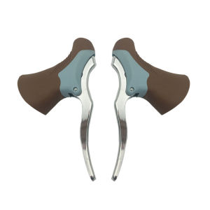 GOXBERK Bicycle Parts Bicycle Accessories Road Bike Fixed Gear Front and Rear Anti-slip Cycling Brake Levers Bike Drop Bar Bicycle Brake Handle Handlebar Set