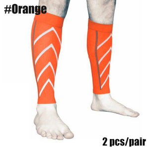 1 Pair Sports Compression Thin Calf Splints Gym Calf Support Assists Night Running Nylon Fluorescent Leggings Basketball Sleeves for Men and Women