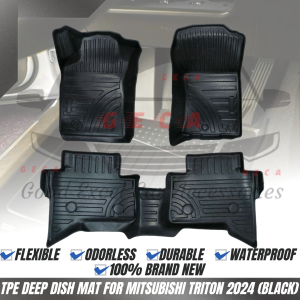 GECA TPE DEEP DISH MAT FOR MITSUBISHI TRITON 2024 (BLACK) (12341)