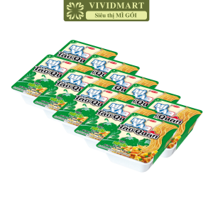 [SET 10 KHAY] - ACECOOK - Mì xào TÁO QUÂN 2 vị: Táo Quân thịt bằm xốt cà chua và Táo Quân thập cẩm (85g/ khay) (Mì Táo Quân đỏ và Mì Táo Quân xanh) (Táo quân thịt bằm sốt cà chua/Táo quân sốt cà chua)