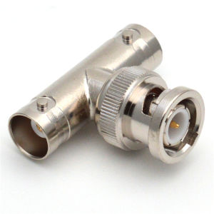 Jack BNC chữ T chia 2  đầu chia BNC cái ra 2 đực
