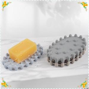 🔥【Special price】🔥🔥[ FLASH SALE ] Silicone Soap Dish With Drain Bar Soap Holder For ShowerBathroom And Kitchen Sink OrganizerSelf Draining Waterfall Soap Tray