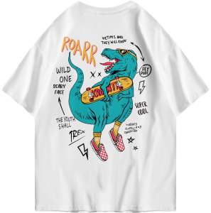 Kaos Oversized Tshirt Roarr Gambar Depan Belakang Kaos Oversize Wanita/Pria