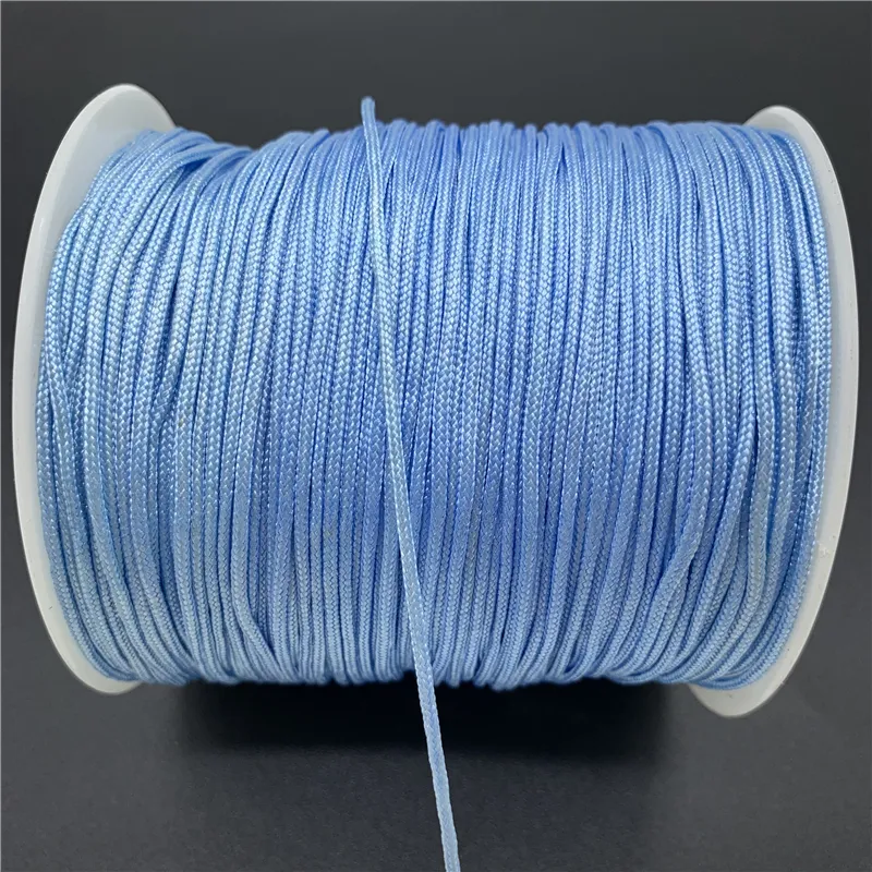 0.5/0.8/1.0/1.5mm SkyBlue Nylon Cord Thread Chinese Knot Macrame Cord  Bracelet Braided String DIY Tassels Beading For Shamballa-Punke