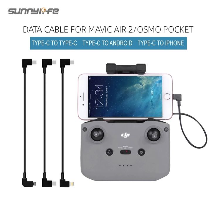 SUNNYLIFE 30CM 1M OTG Data Cable Micro USB Type C IOS Lightning