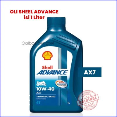 Oli Mesin Motor Shell Advance Ax7 10-40 Syntetic Based 1 Liter Original Murah