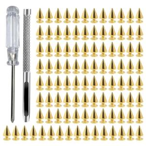 100 Pieces Elegant Cone Spikes Perfect for Customizing Denims Jackets Shoes and Fashion Accessories Daily Casual Use