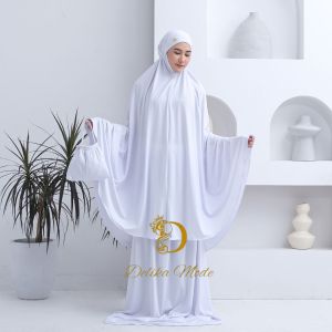 Mukena Dagu Tertutup Dewasa Jersey Premium Khadijah Jumbo