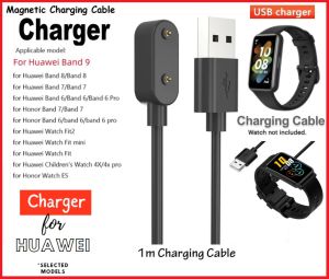 For Huawei Band 9 8 7 Watch Fit Fit 2 New Band 6 6 Pro Honor USB Charging Cable Magnetic Watch Adapter Charger