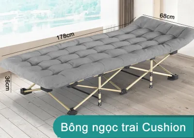 BMZAR Giường Gấp Gọn 1.9m văn phòng ngủ Khung Thép Cao Cấp Khả năng chịu tải 200kg