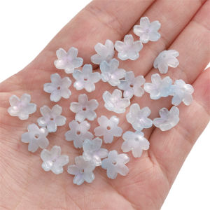 10pcs 11/15mm Gradient Color 3D Sakura Glass Beads Cherry Blossom Flower Loose Spacer Beads For Handmade Bracelet Necklace Earring Keychain DIY Craft Jewelry Making Accessories